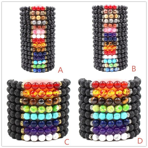 4 styles 8mm natural lava rock stone beads chakra bracelet volcanic stone aromatherapy essential oil diffuser bracelet for women, Golden;silver
4 styles 8mm natural lava rock stone beads chakra bracelet volcanic stone aromatherapy essential oil diffuser bracelet for women, Golden;silver