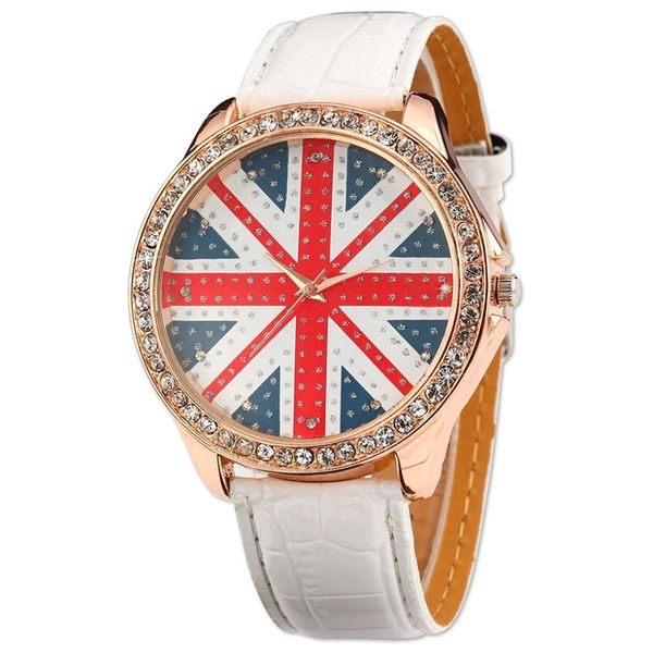 women lady girl union jack uk british flag white leather quartz watch waa211, Slivery;brown
women lady girl union jack uk british flag white leather quartz watch waa211, Slivery;brown