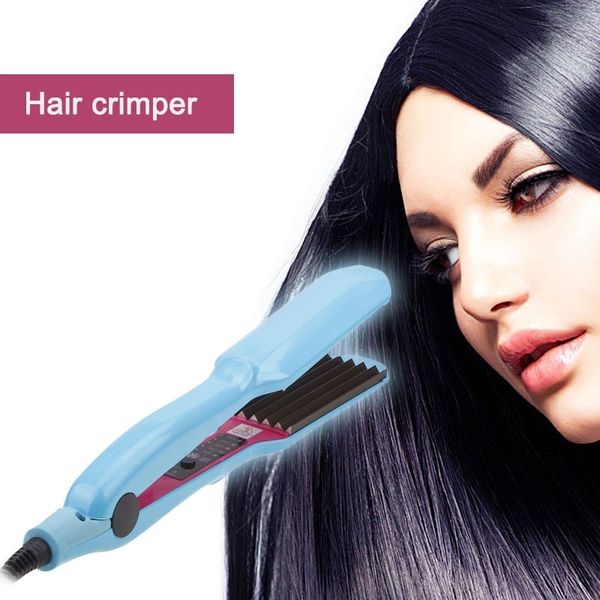 

new corrugated curling hair chapinha straightener crimper fluffy small waves hair curlers curling irons styling tools h7jp1, Black