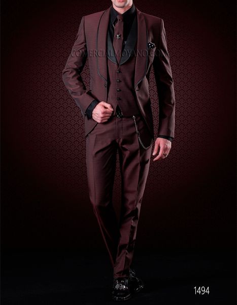 fashion burgundy 3 piece suit men wedding tuxedos handsome groom tuxedos with shawl lapel one button men blazer(jacket+pants+tie+vest) 508, Black;gray
fashion burgundy 3 piece suit men wedding tuxedos handsome groom tuxedos with shawl lapel one button men blazer(jacket+pants+tie+vest) 508, Black;gray