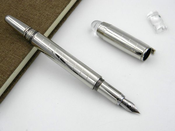 New Writing metal M OFFICE stainless steel silver Checker pattern crystal top classic Fountain Pen
New Writing metal M OFFICE stainless steel silver Checker pattern crystal top classic Fountain Pen