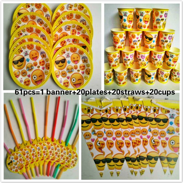 20 people kids birthday party emoji funning party decoration sets paper garland plates cups baby shower supplies
20 people kids birthday party emoji funning party decoration sets paper garland plates cups baby shower supplies