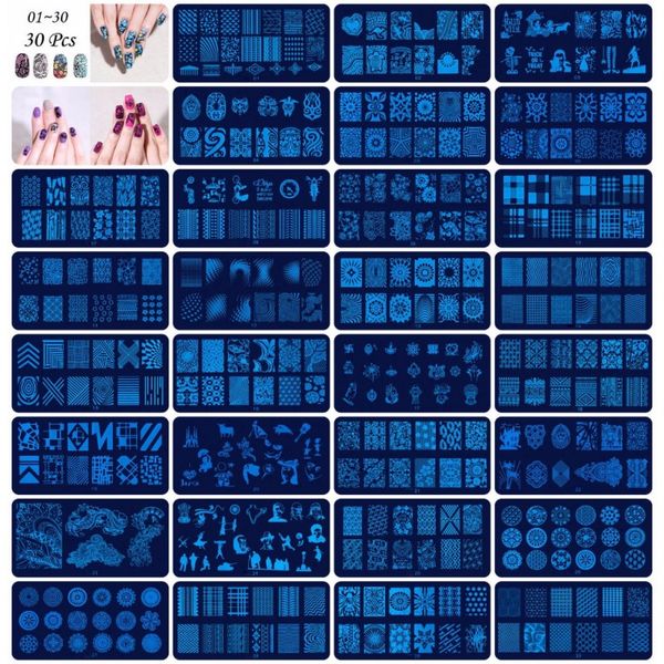 1pc new nail stamping plates stainless steel image 1-30 stamping nail art manicure template stamp tool 30styles for choice, White
1pc new nail stamping plates stainless steel image 1-30 stamping nail art manicure template stamp tool 30styles for choice, White
