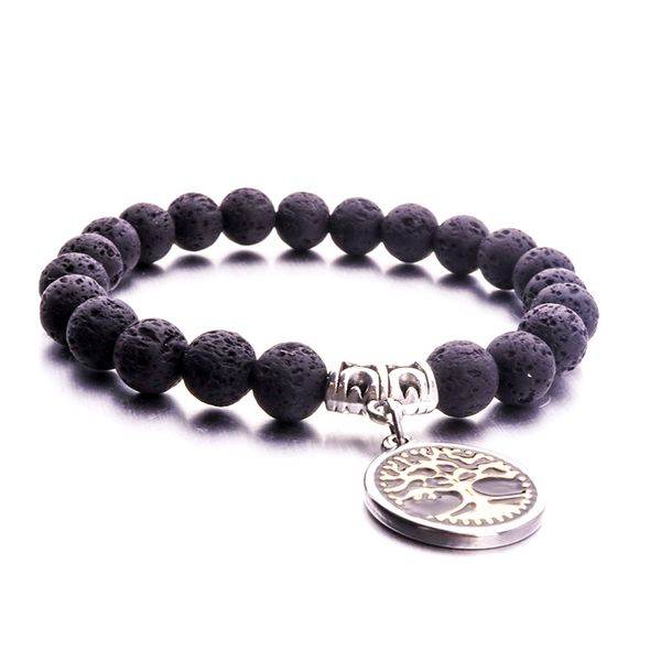 8mm black lava stone tree of life charm bracelet essential oil perfume diffuser bracelets for women men
8mm black lava stone tree of life charm bracelet essential oil perfume diffuser bracelets for women men