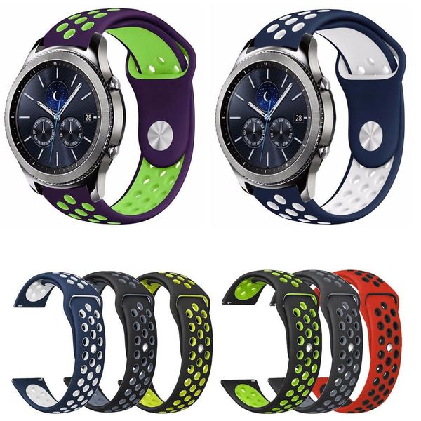 dual colors silicone sport band for samsung gear s2 classic strap breathable bracelet for samsung gear sport watch band 20mm, Black;brown
dual colors silicone sport band for samsung gear s2 classic strap breathable bracelet for samsung gear sport watch band 20mm, Black;brown