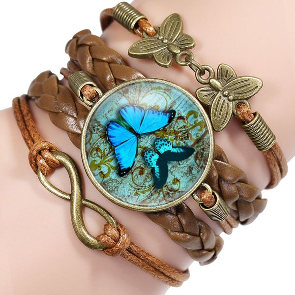 ningxiang vintage blue butterfly многослойное стекло кабошон кожаные браслеты женщины ручной бронзовый бесконечность wrap браслет подарки, Golden;silver
ningxiang vintage blue butterfly многослойное стекло кабошон кожаные браслеты женщины ручной бронзовый бесконечность wrap браслет подарки, Golden;silver