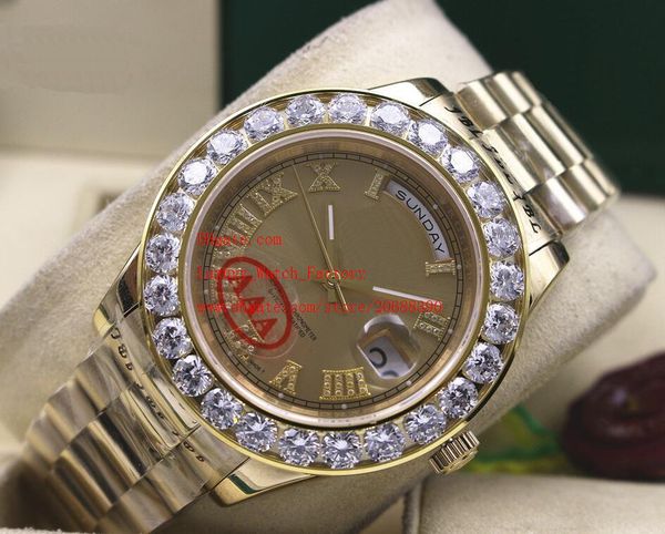 luxury sapphire day-date 2 ii 41mm president 18k yellow gold bigger dial bigger diamond automatic mechanical mens watch watches, Slivery;brown
luxury sapphire day-date 2 ii 41mm president 18k yellow gold bigger dial bigger diamond automatic mechanical mens watch watches, Slivery;brown
