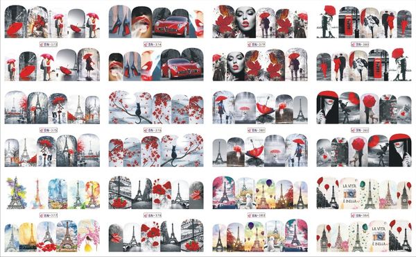 uprettego 12 packs / lot nail art beauty water decal slider nail full cover sticker tree car lady tower bn373-384, Black
uprettego 12 packs / lot nail art beauty water decal slider nail full cover sticker tree car lady tower bn373-384, Black