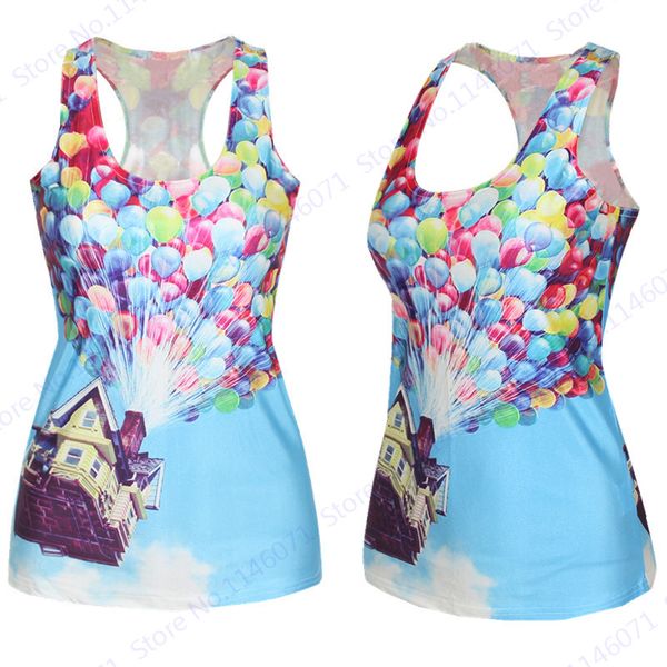 up running vest sky blue active loose fitness jogging singlet summer women sleeveless sports yoga tanks flying balloon house, Black;blue
up running vest sky blue active loose fitness jogging singlet summer women sleeveless sports yoga tanks flying balloon house, Black;blue