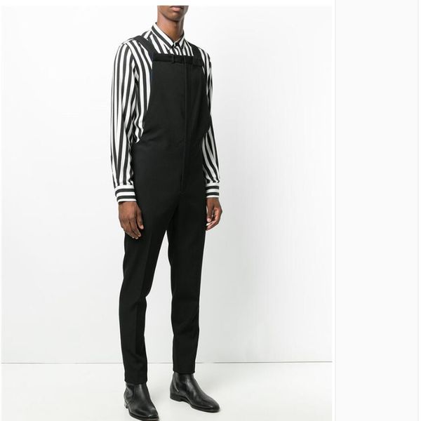28-46 original men's spring and summer new personality strap overalls jumpsuit slim bib pant tide hairstylist casual trousers, Black
28-46 original men's spring and summer new personality strap overalls jumpsuit slim bib pant tide hairstylist casual trousers, Black