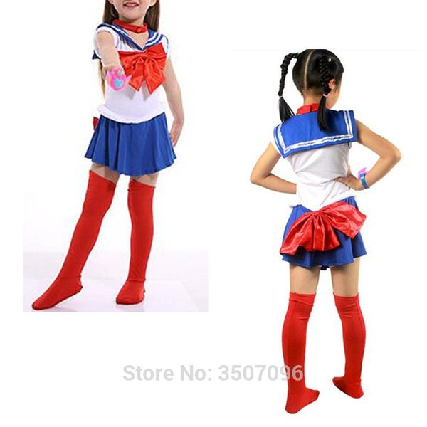children sailor moon cosplay costume japanese classic anime usagi crystal halloween kid girls fancy dresses whole set drop ship, Black;red
children sailor moon cosplay costume japanese classic anime usagi crystal halloween kid girls fancy dresses whole set drop ship, Black;red