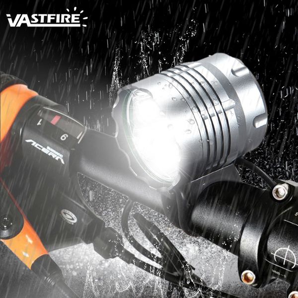 

waterproof bike light 8000lm 5x xml t6 led front bicycle light cycling lamp headlight 3-mode head only lamp no battery