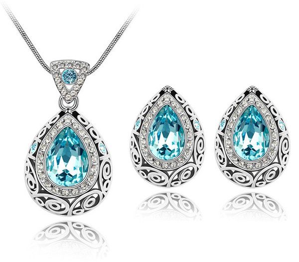tiger totem wedding charm fashion jewelry austrian crystal rhinestones queen water drop pendant necklace earrings, Silver
tiger totem wedding charm fashion jewelry austrian crystal rhinestones queen water drop pendant necklace earrings, Silver