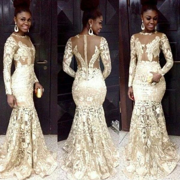 lace sheer neck long sleeve mermaid prom dresses south african style evening dresses for woman plus size formal party dresses, Black
lace sheer neck long sleeve mermaid prom dresses south african style evening dresses for woman plus size formal party dresses, Black