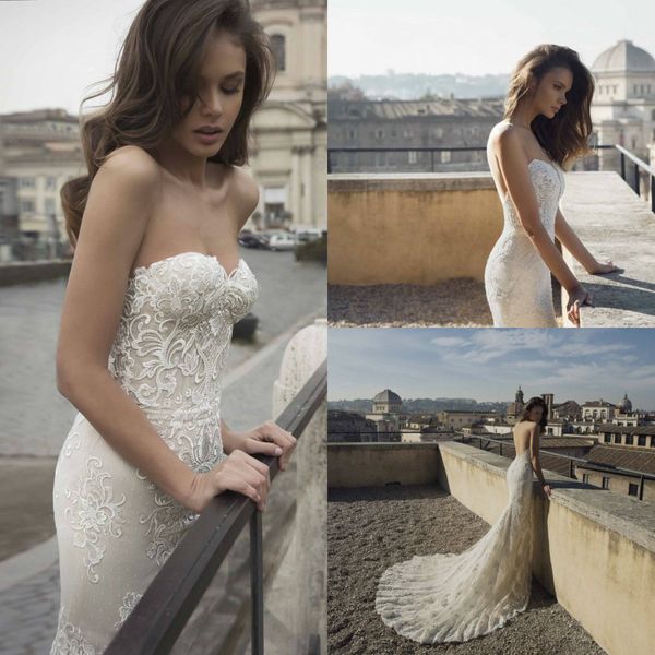 mermaid wedding dresses sweetheart ivory lace appliques sweep train backless beach wedding dress custom made plus size bridal gowns, White
mermaid wedding dresses sweetheart ivory lace appliques sweep train backless beach wedding dress custom made plus size bridal gowns, White