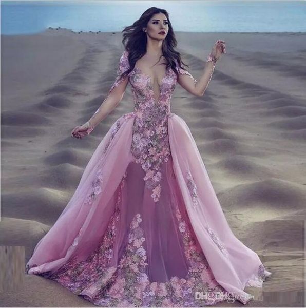 2019 sweet pink flowers evening dress a line long sleeves prom dresses floor length backless banquet party fromal gowns beach dresses, Black
2019 sweet pink flowers evening dress a line long sleeves prom dresses floor length backless banquet party fromal gowns beach dresses, Black