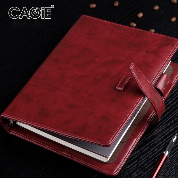 cagie business a5 spiral notfilofax vintage binder office paper organizer notepad planner creative leather notebook, Purple;pink
cagie business a5 spiral notfilofax vintage binder office paper organizer notepad planner creative leather notebook, Purple;pink