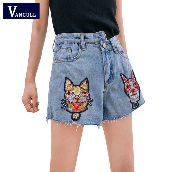 women fashion dogs pattern appliques denim shorts female irregular style street wear short jeans summer bottoms vangull 2018, White;black
women fashion dogs pattern appliques denim shorts female irregular style street wear short jeans summer bottoms vangull 2018, White;black