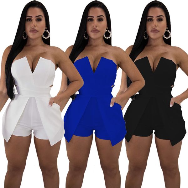 women's v neck jumpsuit women's jumpsuits rompers women's short pants trousers, Black;white
women's v neck jumpsuit women's jumpsuits rompers women's short pants trousers, Black;white