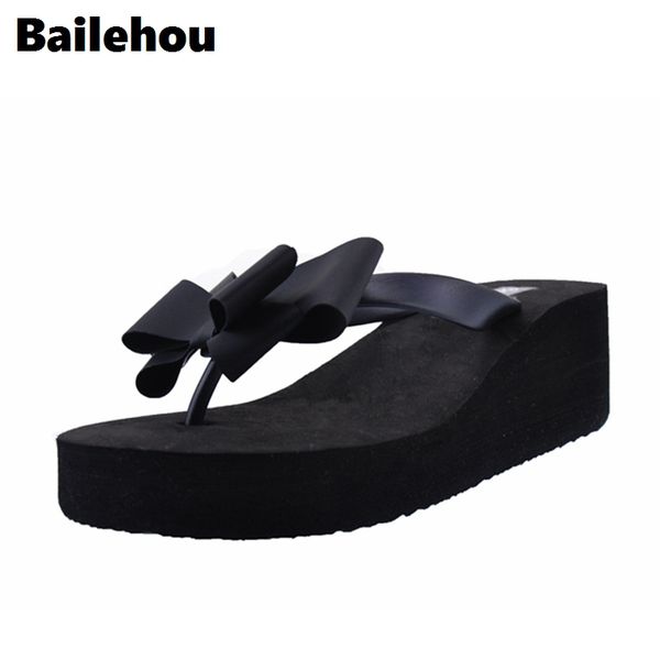 bailehou fashion women slippers flip flops butterfly knot slides casual slip on shoes platform beach slipper wedge shoes heel 6, Black
bailehou fashion women slippers flip flops butterfly knot slides casual slip on shoes platform beach slipper wedge shoes heel 6, Black