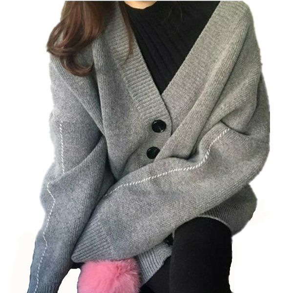 new oversized women knitted sweaters batwing sleeve cashmere button up outwear female lazy loose pullovers plus size 1551, White;black
new oversized women knitted sweaters batwing sleeve cashmere button up outwear female lazy loose pullovers plus size 1551, White;black