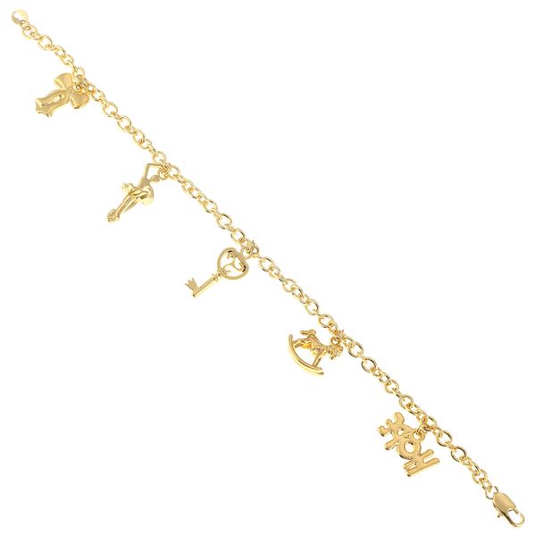 rocking horse bracelet gold color bangle charms "hope" hand chain jewelry, Black
rocking horse bracelet gold color bangle charms "hope" hand chain jewelry, Black