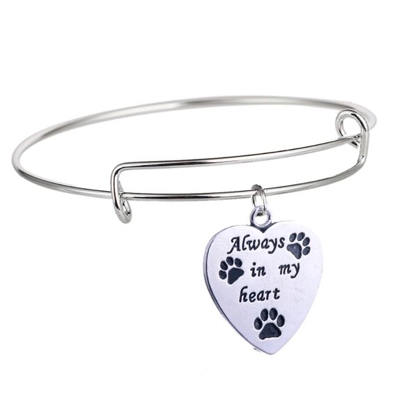 12 pc/lot always in my heart print charm bracelet animal loss memorial jewelry pet lovers friends heart pendant bangles, Black
12 pc/lot always in my heart print charm bracelet animal loss memorial jewelry pet lovers friends heart pendant bangles, Black