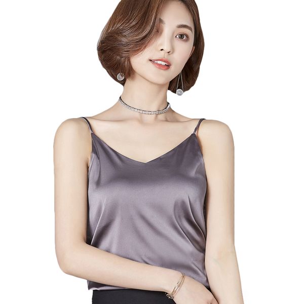 tank women silk camis fashion v-neck sleeveless shirt solid color women camisole backless summer female, Black;white
tank women silk camis fashion v-neck sleeveless shirt solid color women camisole backless summer female, Black;white