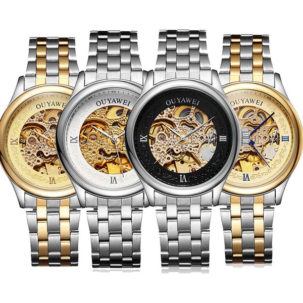 dropshipping automatic watch men gold silver steel skeleto mechanical mens watch luminous slef-wind relogio masculino, Slivery;brown
dropshipping automatic watch men gold silver steel skeleto mechanical mens watch luminous slef-wind relogio masculino, Slivery;brown