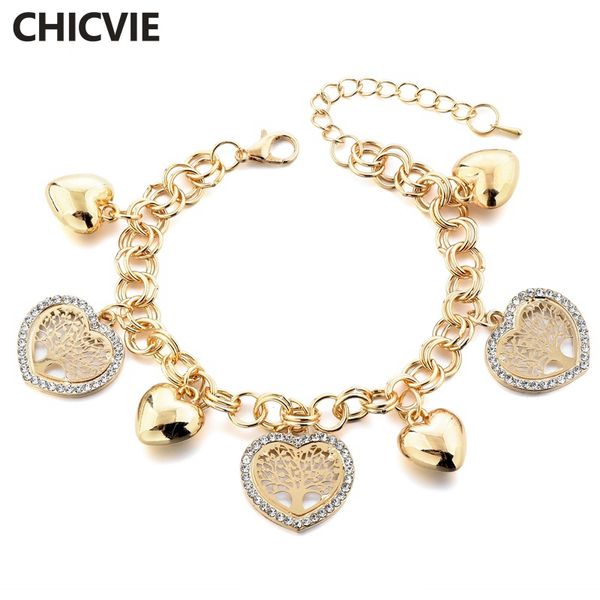 chicvie new christmas gift heart shape life tree charm bracelet bangle for women girl friendship bohemian bracelets sbr180092, Golden;silver
chicvie new christmas gift heart shape life tree charm bracelet bangle for women girl friendship bohemian bracelets sbr180092, Golden;silver