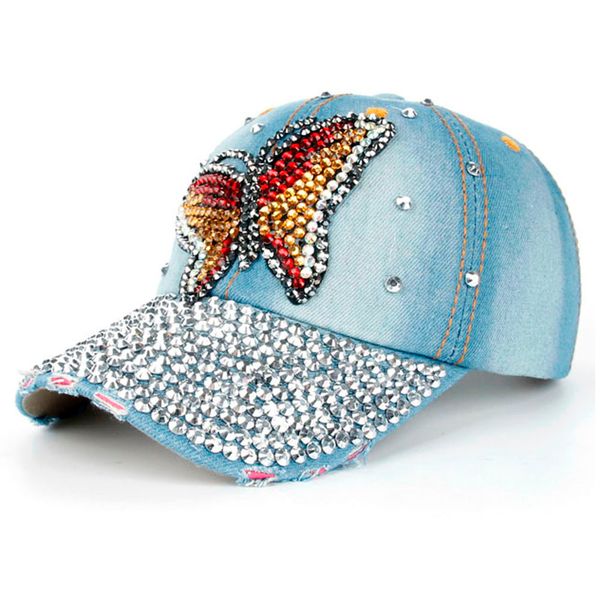 cool stylish summer outdoor cap women men butterfly denim rhinestone baseball cap snapback hip hop flat hat #0604, Blue;gray
cool stylish summer outdoor cap women men butterfly denim rhinestone baseball cap snapback hip hop flat hat #0604, Blue;gray