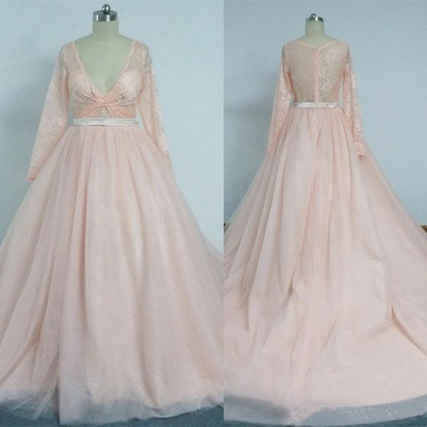 2018 new a line champagne tulle party dresses with deep v neck sheer lace long sleeve with beaded belt prom gowns, Black
2018 new a line champagne tulle party dresses with deep v neck sheer lace long sleeve with beaded belt prom gowns, Black