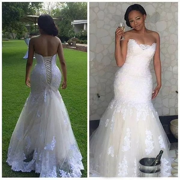 Elegant Africa Lace Mermaid Wedding Dresses 2019 Plus Size Corset Back Sweetheart Bridal Gowns Vestidos De Novia
Elegant Africa Lace Mermaid Wedding Dresses 2019 Plus Size Corset Back Sweetheart Bridal Gowns Vestidos De Novia