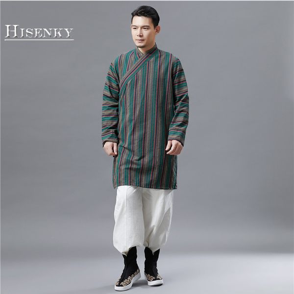 hisenky men chinese style shirts spring autumn long sleeves cotton linen shirt striped belt hanfu retro v-neck tang suit, White;black
hisenky men chinese style shirts spring autumn long sleeves cotton linen shirt striped belt hanfu retro v-neck tang suit, White;black