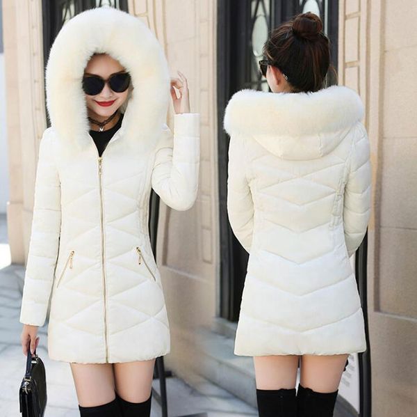 women's 90% white duck down coat mid-long down jacket winter thick warm outwear wool hooded long parka, Black
women's 90% white duck down coat mid-long down jacket winter thick warm outwear wool hooded long parka, Black