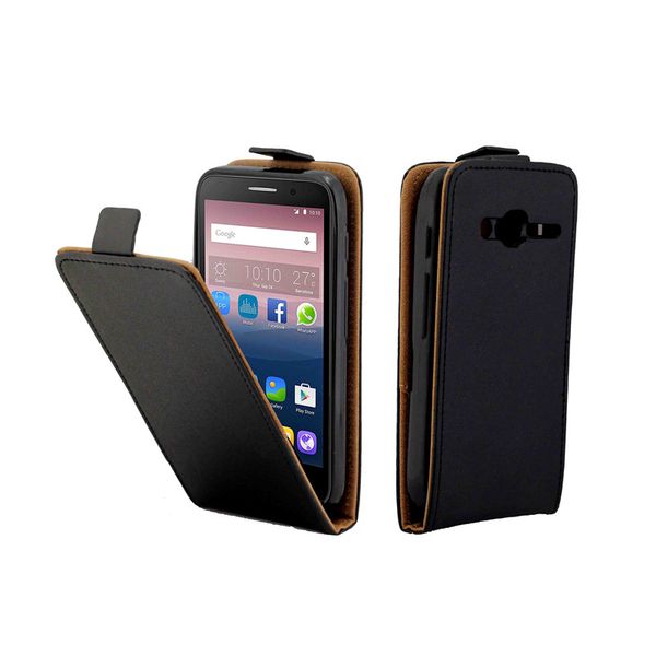 

business leather case for alcatel one touch pixi 4 4.0" 4034d vertical flip cover card slot cases mobile phone bags