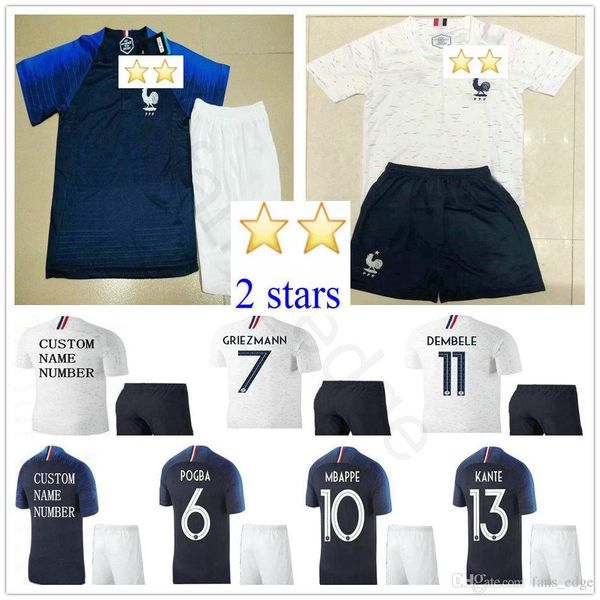 2018 kids soccer jerseys 2 stars 7 griezmann 6 pogba 10 mbappe dembele 13 kante customize men women youth boys football shirts kits, Black;yellow
2018 kids soccer jerseys 2 stars 7 griezmann 6 pogba 10 mbappe dembele 13 kante customize men women youth boys football shirts kits, Black;yellow