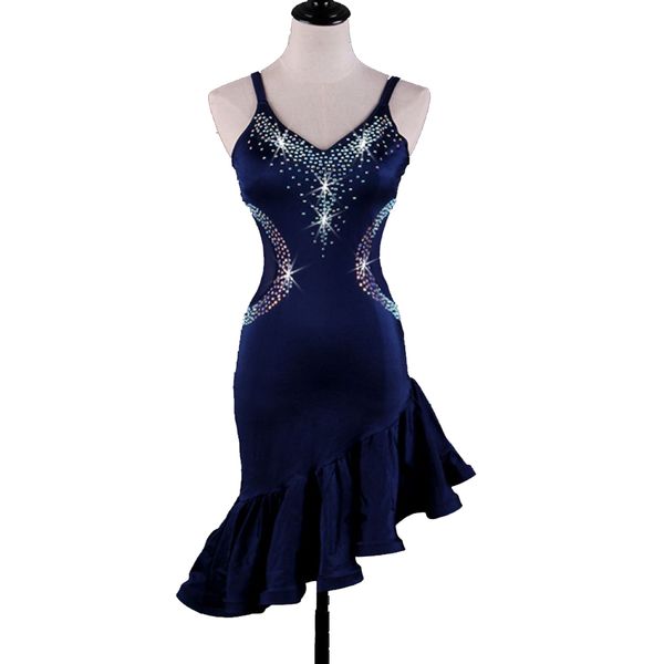 latin dance dress costumes women salsa tango dress d372 navy with bra cup underwear rhinestones irregular hem sleeveless, Black;red
latin dance dress costumes women salsa tango dress d372 navy with bra cup underwear rhinestones irregular hem sleeveless, Black;red