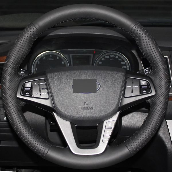 black leather diy hand-stitched car steering wheel cover for hyundai mistra 2013 2014
black leather diy hand-stitched car steering wheel cover for hyundai mistra 2013 2014