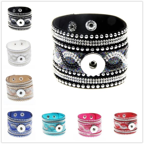 women's fashion 10pcs/lot charm bangle leather bracelets 18mm snap button bracelet handmade adjustable diy jewelry cuff link hand chain, Silver
women's fashion 10pcs/lot charm bangle leather bracelets 18mm snap button bracelet handmade adjustable diy jewelry cuff link hand chain, Silver