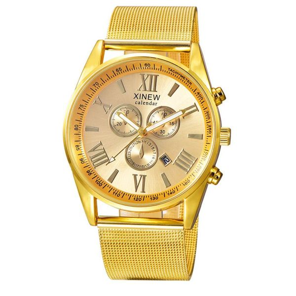 xinew men's multifunction watches 2018 luxury stainless steel band quartz watch men roman numerals wrist watches relogio #lh, Slivery;brown
xinew men's multifunction watches 2018 luxury stainless steel band quartz watch men roman numerals wrist watches relogio #lh, Slivery;brown
