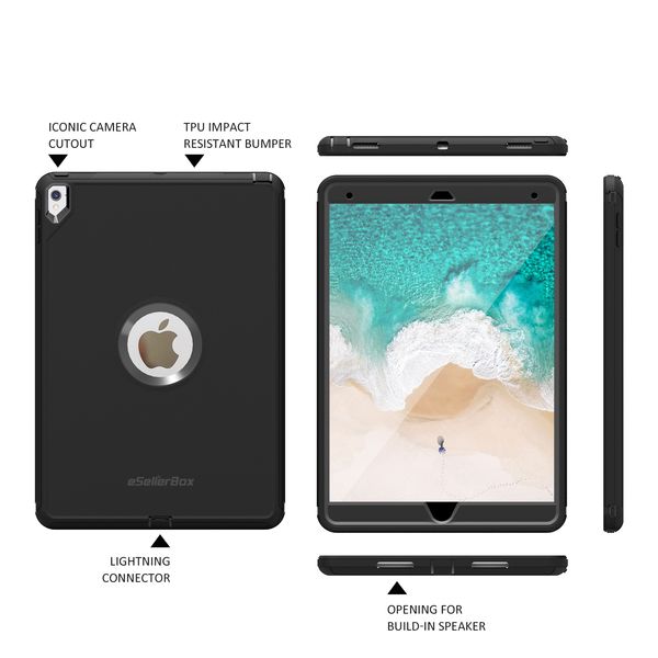 eSellerBox Defender Case For 10.5 ipad pro ipad Air1 ipad Air2 9.7 ipad2.3.4 3 in 1 Cases Protective Cover 2018 new hot
eSellerBox Defender Case For 10.5 ipad pro ipad Air1 ipad Air2 9.7 ipad2.3.4 3 in 1 Cases Protective Cover 2018 new hot