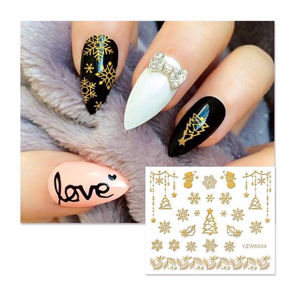 lcj 3d nail stickers beauty gold christmas design nail art charms manicure bronzing decals decorations tools 6004, Black
lcj 3d nail stickers beauty gold christmas design nail art charms manicure bronzing decals decorations tools 6004, Black