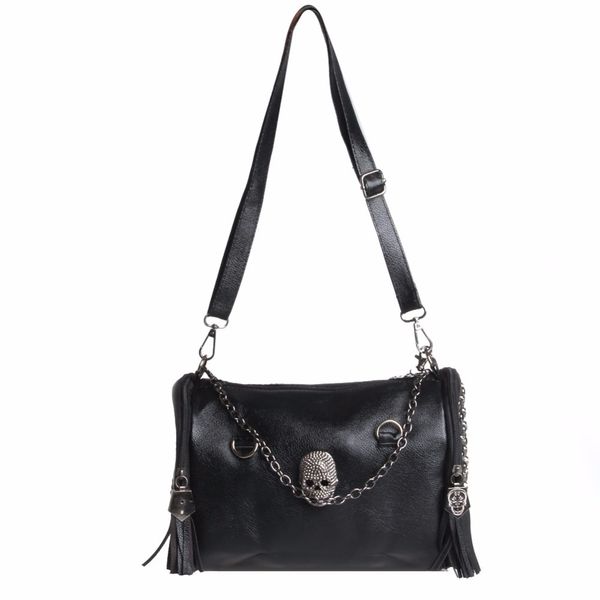 thinkthendo womens pu leather punk rock handbag satchel skull rivet tassel shoulder bag d18102407
thinkthendo womens pu leather punk rock handbag satchel skull rivet tassel shoulder bag d18102407