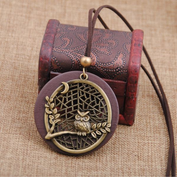 fashion women vintage round wood necklaces and pendants with on the branch long pu leather chain statement necklace, Silver
fashion women vintage round wood necklaces and pendants with on the branch long pu leather chain statement necklace, Silver