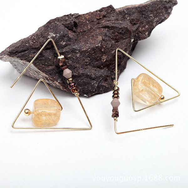 re fashion natural stone drop earrings for women vintage gold copper triangle geometric dangle earring jewelry women gift a2430, Silver
re fashion natural stone drop earrings for women vintage gold copper triangle geometric dangle earring jewelry women gift a2430, Silver