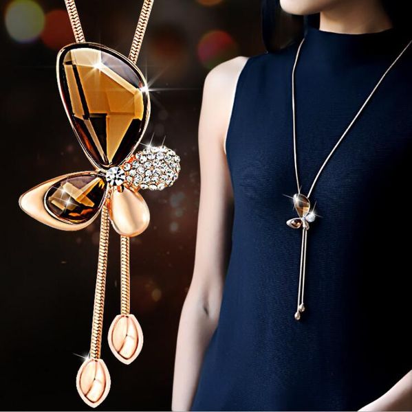 classic crystal butterfly tassel long necklace women bijoux new fashion jewelry necklaces & pendants gift, Silver
classic crystal butterfly tassel long necklace women bijoux new fashion jewelry necklaces & pendants gift, Silver