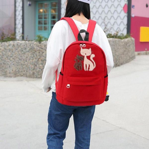 cat embroidery girls casual zipper backpack plush rhinestone school bags main canvas handle mochila
cat embroidery girls casual zipper backpack plush rhinestone school bags main canvas handle mochila