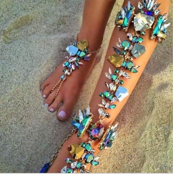 luxurious bling bling crystal beaded bridal anklet colorful retro ankle bracelet for beach vacation sandals leg chain female cheap, White
luxurious bling bling crystal beaded bridal anklet colorful retro ankle bracelet for beach vacation sandals leg chain female cheap, White