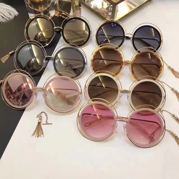 new fashion women sunglass big round frame metal rim mix acetate frame cl120 women brand designer sunglass france designer, White;black
new fashion women sunglass big round frame metal rim mix acetate frame cl120 women brand designer sunglass france designer, White;black